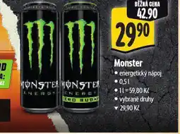 Albert Monster energy drink nabídka