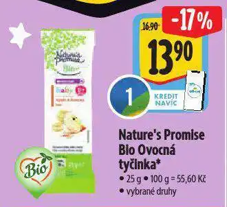 Albert Bio ovocná tyčinka nabídka