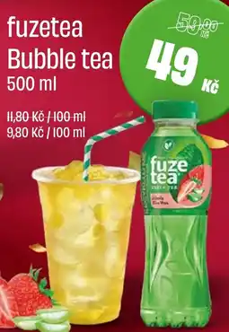 BonVeno Fuzetea Bubble tea nabídka