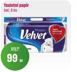 BonVeno Velvet Toaletní papír nabídka