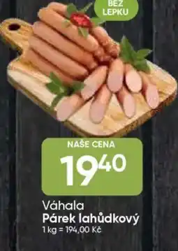Hruška Váhala Párek lahůdkový nabídka