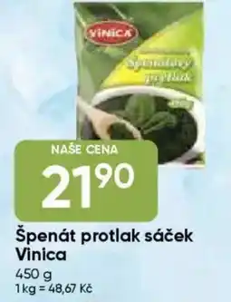 Hruška Špenát protlak sáček Vinica nabídka