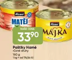 Hruška Paštiky Hamé nabídka