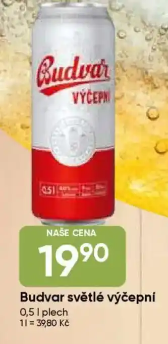 Hruška Budvar světlé výčepní nabídka