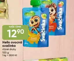 Hruška HELLO ovocná svačinka nabídka