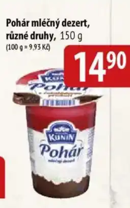 Bala Pohár mléčný dezert nabídka