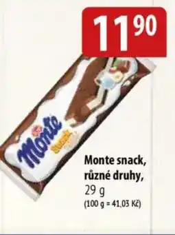Bala Zott Monte snack nabídka