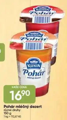 Hruška Pohár mléčný dezert nabídka