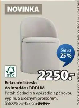 JYSK Relaxační křeslo do interiéru ODDUM nabídka