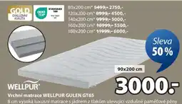 JYSK Vrchní matrace WELLPUR GULEN GT65 nabídka