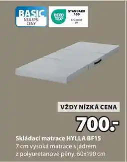 JYSK Skládací matrace HYLLA BF15 nabídka