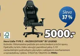 JYSK Herní židle TYPE Z – RAZER EDITION BY LEGEND nabídka