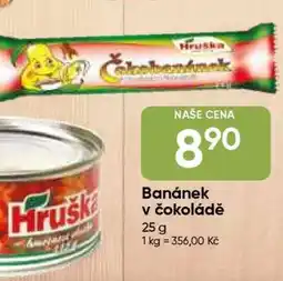 Hruška BANÁNEK V ČOKOLÁDĚ nabídka