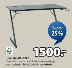 JYSK HERNÍ STŮL HALSTED nabídka