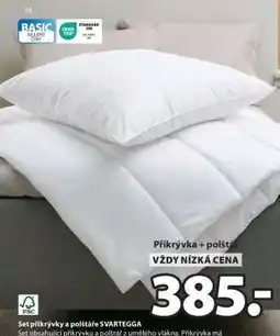 JYSK Set přikrývky a polštáře SVARTEGGA nabídka