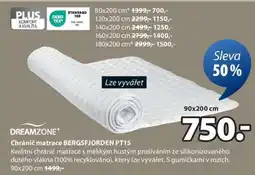 JYSK DREAMZONE Chránič matrace BERGSFJORDEN PT15 nabídka