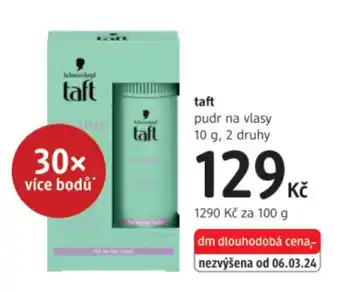 dm drogerie Taft pudr na vlasy nabídka