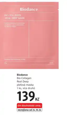 dm drogerie Biodance Bio-Collagen Real Deep pleťová maska nabídka