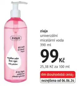 dm drogerie Ziaja univerzální micelární voda nabídka