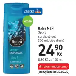 dm drogerie Balea MEN Sport sprchový gel nabídka