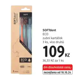 dm drogerie SOFTdent ECO zubní kartáček nabídka