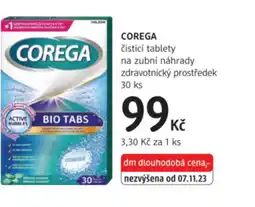 dm drogerie COREGA čisticí tablety na zubní náhrady zdravotnický prostředek nabídka
