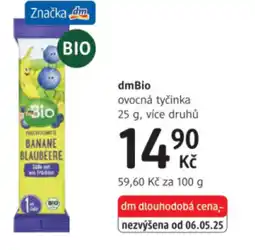 dm drogerie DmBio ovocná tyčinka nabídka