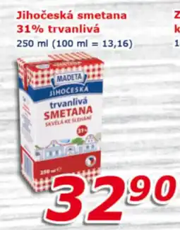 ESO MARKET Jihočeská smetana 31% trvanlivá nabídka
