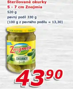 ESO MARKET Sterilované okurky 5 - 7 cm Znojmia nabídka