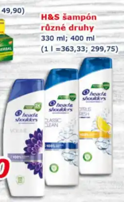 ESO MARKET H&S šampón různé druhy nabídka