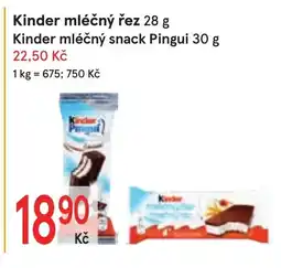 Žabka Kinder mléčný řez nabídka