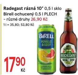 Žabka Radegast rázná 10°- Birell ochucený nabídka