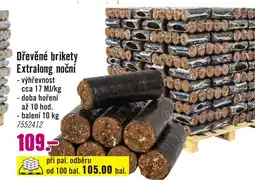 Hornbach Dřevěné brikety Extralong noční nabídka