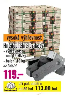 Hornbach Hnědouhelné brikety nabídka
