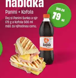 BonVeno Kofola 500ml a Panini šunka a sýr 179 g nabídka