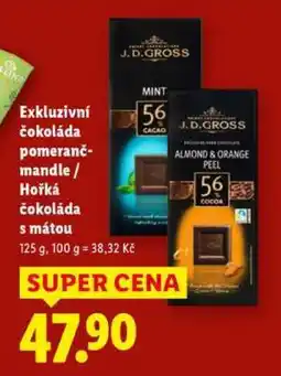 Lidl J.D. Gross Exkluzivní čokoláda nabídka