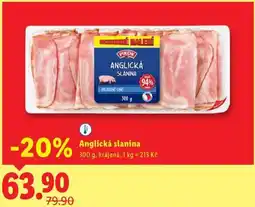 Lidl Anglická slanina nabídka