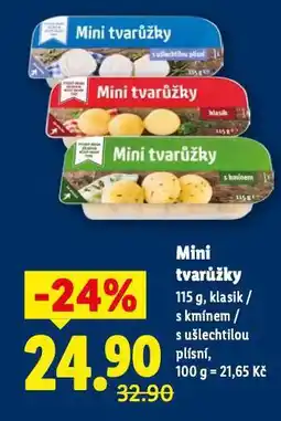 Lidl Mini tvarůžky nabídka