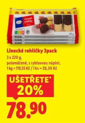 Lidl Linecké rohlíčky 3pack nabídka