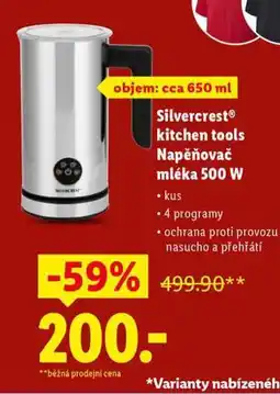 Lidl Silvercrest kitchen tools napěňovač mléka 500w nabídka