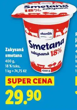 Lidl Zakysaná smetana nabídka