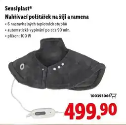 Lidl Sensiplast nahřívací ploštářek na šíji a ramena nabídka