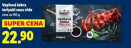 Lidl Vepřová žebra teriyaki sous vide nabídka