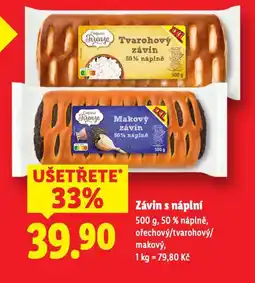 Lidl Závin s náplní nabídka
