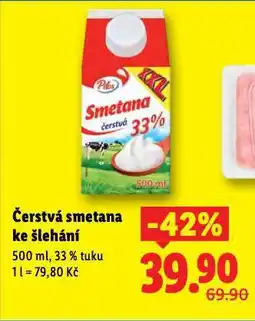 Lidl Čerstvá smetana ke šlehání nabídka