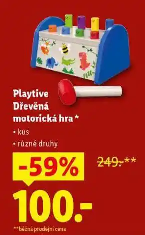 Lidl Playtive dřevěná motorická hra nabídka