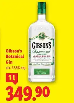 Lidl Gibson´s botanical gin nabídka