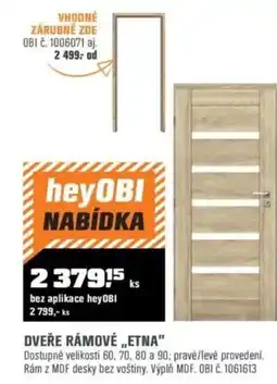 OBI Dveře rámové „etna" nabídka