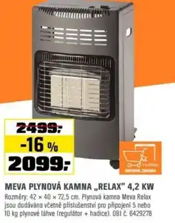 OBI Meva plynová kamna „relax" 4,2 kw nabídka