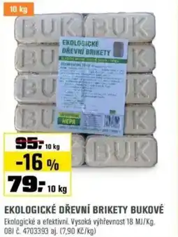 OBI Ekologické dřevní brikety bukové nabídka